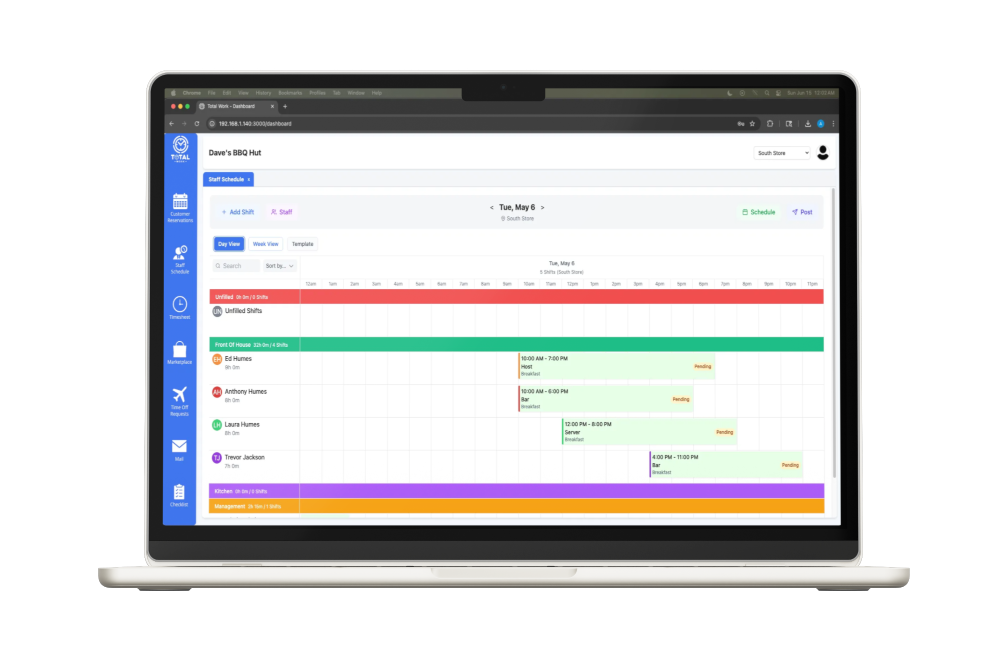 Scheduling interface